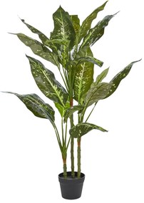 Umelá rastlina v kvetináči 110 cm DIEFFENBACHIA Beliani