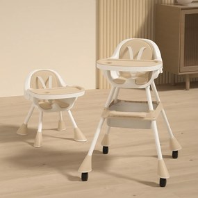 Stolička na kŕmenie 3v1 béžová + 2 darčeky ZDARMA