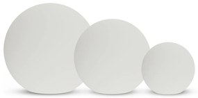 Exteriérové svietidlo Globo, 1x biele plastové tienidlo, (fi 60cm)