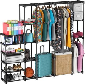 Otvorená šatníková skriňa Keeper 6.0 čierna