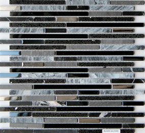 Mozaika Lluvia Negro 30x30