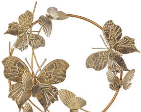 Dekorácia s motýľmi zlatá BERYLLIUM Beliani