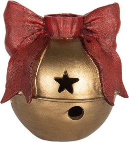 Bronzový antik svietnik rolnička na úzku sviečku - 13*12*13 cm