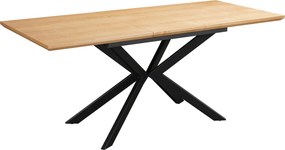 XXXLutz JEDÁLENSKÝ STÔL, prírodná farba, čierna, 140-180/80/76 cm MID.YOU - Stoly - 000055013501