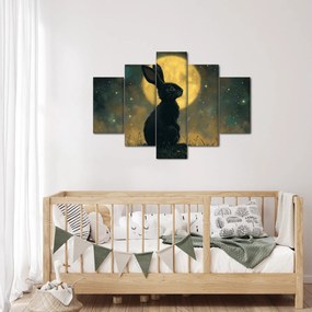 Obraz - Zajac s mesiacom (150x105 cm)