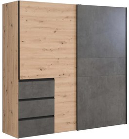 Skriňa Winn 2 200 cm Dub Artisan/Betón