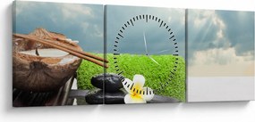 Obraz - Spa and relax (s hodinami) (90x30 cm)