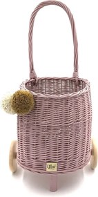 Prútený košík s rúčkou – detský fialový | Ručne vyrobený košík pre deti