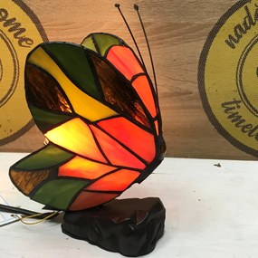 Detská lampa tiffany MOTÝĽ_O 16*17