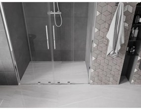 Mexen Velar Duo, posuvné dvere do otvoru 160x200 cm, 8mm číre sklo, chrómový profil, 871-160-000-02-01