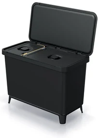 Odpadkový kôš, 23 + 10 l, čierna