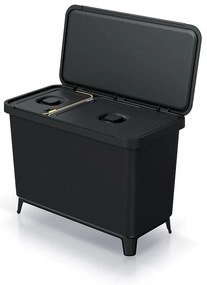 Odpadkový kôš, 23 + 10 l, čierna