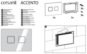 Cersanit Accento Circle, pneumatické splachovacie tlačidlo, chróm lesklý, S97-056