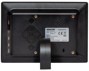 Sencor - Digitálny fotorámik s reproduktorom 230V čierna + diaľkové ovládanie