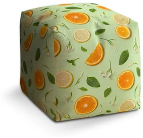 Sablio Taburet Citrus a kvet: 40x40x40 cm