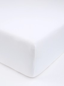 Jersey plachta do postieľky s elastanom Deluxe 60 × 120 cm – biela