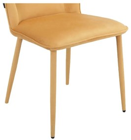 Žlté zamatové jedálenské stoličky v súprave 2 ks Wilma – Støraa