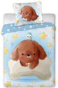 DETSKÉ BAVLNENÉ OBLIEČKY DOGGY 100X135 CM, 1KS 40X60 CM VZOROVANÉ