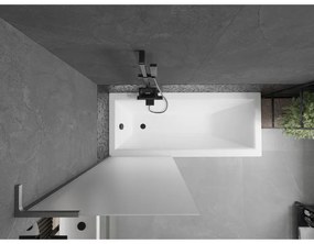 Mexen Next L, 1-krídlová vaňová zástena 70 x 150 cm, 6mm sklo námraza, grafitový profil, 895-070-000-03-30-66