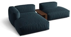 Tmavomodrá modulárna rohová pohovka (ľavý roh) Martina – Micadoni Home