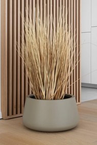 Kvetináč GORDO, sklolaminát, výška 21 cm, béžový