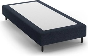 Tmavomodrá čalúnená jednolôžková posteľ bez čela 90x200 cm Whale – Micadoni