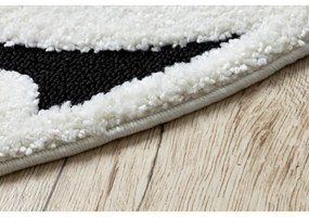 Kusový koberec Snehuliak krémový kruh 160cm