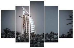 Gario Obraz na plátne Burj al arab hotel v Dubaji - 5 dielny Rozmery: 100 x 70 cm