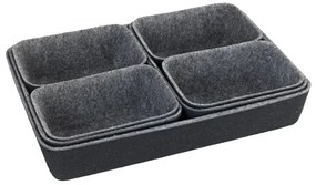WENKO 64502100 - Organizér do zásuvky FELT 28,5x20 cm sivý
