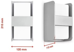 Telefunken 321004TF - Vonkajšie nástenné svietidlo 1xE27/12W/230V IP44 strieborná