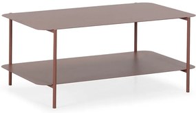 Terakotový kovový konferenčný stolík 58x90 cm Beatrix – MOME