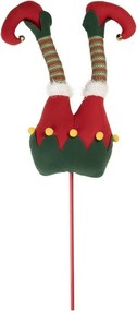 Christmas Decoration Elf Legs 24x10x80 Cm Green Wood - 24*10*80 cm
