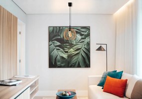 DREVENÁ STROPNÁ ZÁVESNÁ LAMPA 1xE27 LED + KLIP Vysoká kvalita