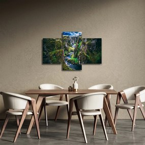 Obraz - Rieka v skalnatom údolí (90x60 cm)