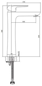Cersanit S951-360 - Umývadlová batéria CITY 26,6 cm lesklý chróm