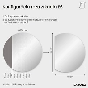 Okrúhle zrkadlo s LED svetlom E6