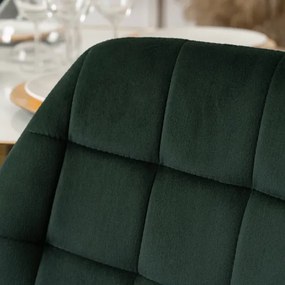 Vintino kreslo TERNI Velvet - zelená farba, nohy biele - vintino.sk