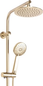 Rea Bliss, termostatická sprchová sada s hornou dažďovou sprchou, zlatá matná, REA-P8413