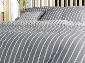 Povlečení z Renforcé bavlny CAPRIVI šedé knoflík Rozmer obliečky: 70 x 90 cm | 140 x 220 cm