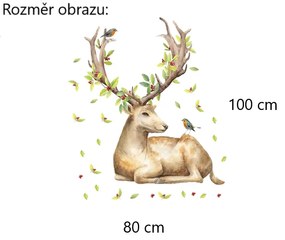 Veselá Stena Samolepka na stenu na stenu Jeleň
