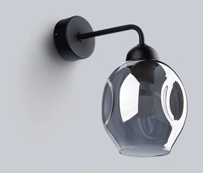 Čierne nástenné svietidlo ø 25 cm Garten – Sollux