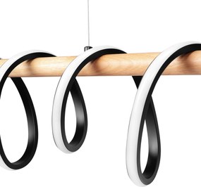 Toolight Toolight, LED stropné svietidlo 120cm 30W 4000K APP1288-CP, čierna-hnedá, OSW-00943