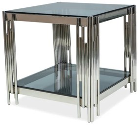 Konferenčný stolík Fabiola (sklo + chrómová). Vlastná spoľahlivá doprava až k Vám domov. 1050163