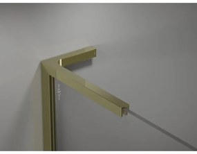 Mexen, Mexen Kioto-X L sprchová stena 60 x 200 cm, transparentná 10 mm, zlatá - 800-060-107-50-00-X