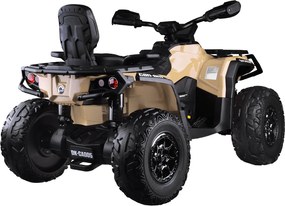 JOKOMISIADA Detská štvorkolka na akumulátor pre 2 osoby CAN-AM OUTLANDER 4x4 s LED panelom PA0326 béžová