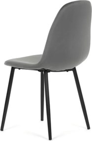 Jedálenská stolička zamatová, sivá CT-V2971 GREY4