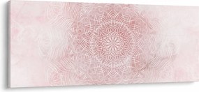 Obraz - Ružová mandala (120x50 cm)