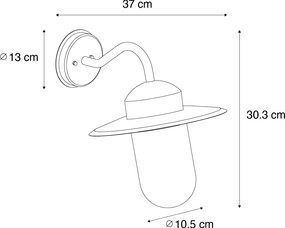 Moderné vonkajšie nástenné svietidlo tmavozelená IP44 - Kansas