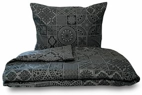 Kvalitex Bavlnené obliečky Tokyo čierna, 140 x 200 cm, 70 x 90 cm