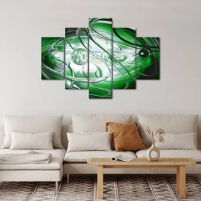 Zelený abstraktný obraz (150x105 cm)